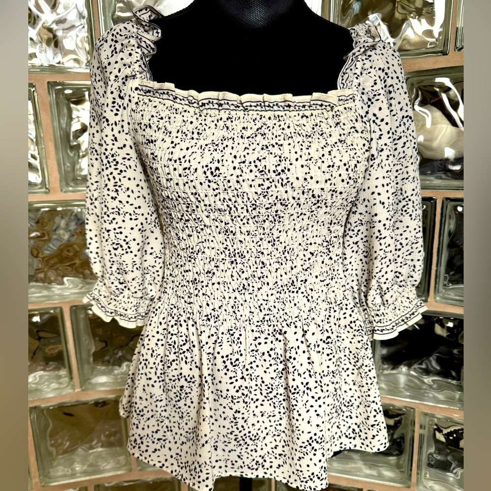Max Studio Ruched Blouse Women’s Size Small (NWT)